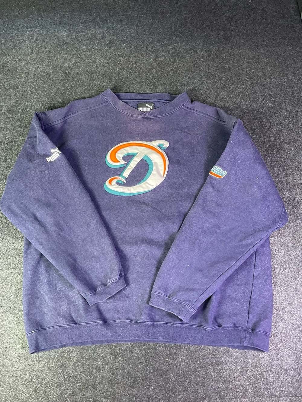 Puma Miami Dolphins Vintage Crewneck Sweatshirt Purple